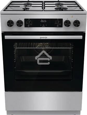 Плита комбинированная Gorenje GKS6C70XJ серый, конфорок 4 газовых, духовка 71 л, 60 см x 85 см x 60 см
