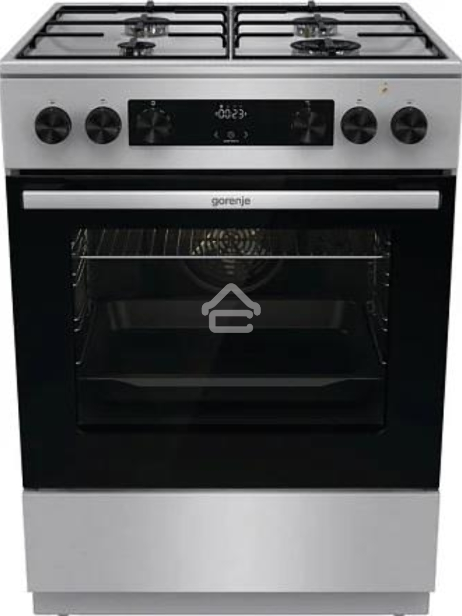Плита комбинированная Gorenje GKS6C70XJ серый, конфорок 4 газовых, духовка 71 л, 60 см x 85 см x 60 см