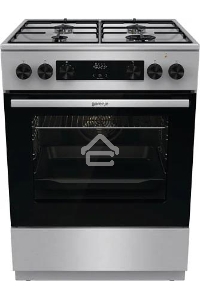 Комбинированная плита Gorenje GKS6C70XJ нержавеющая сталь (без крышки) реш.сталь