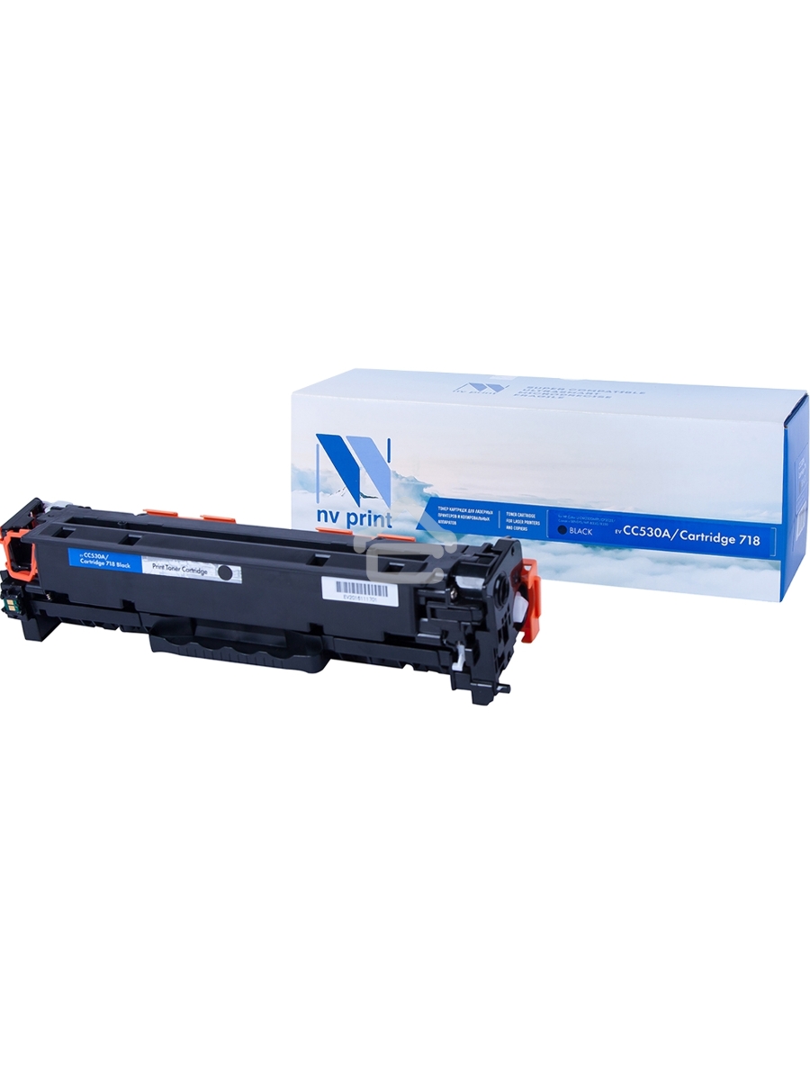 Картридж лазерный NV Print совместимый HP CC530A/Canon 718 Black для LJ Color CP2025/Canon i-SENSYSLBP-7200C(3500k)