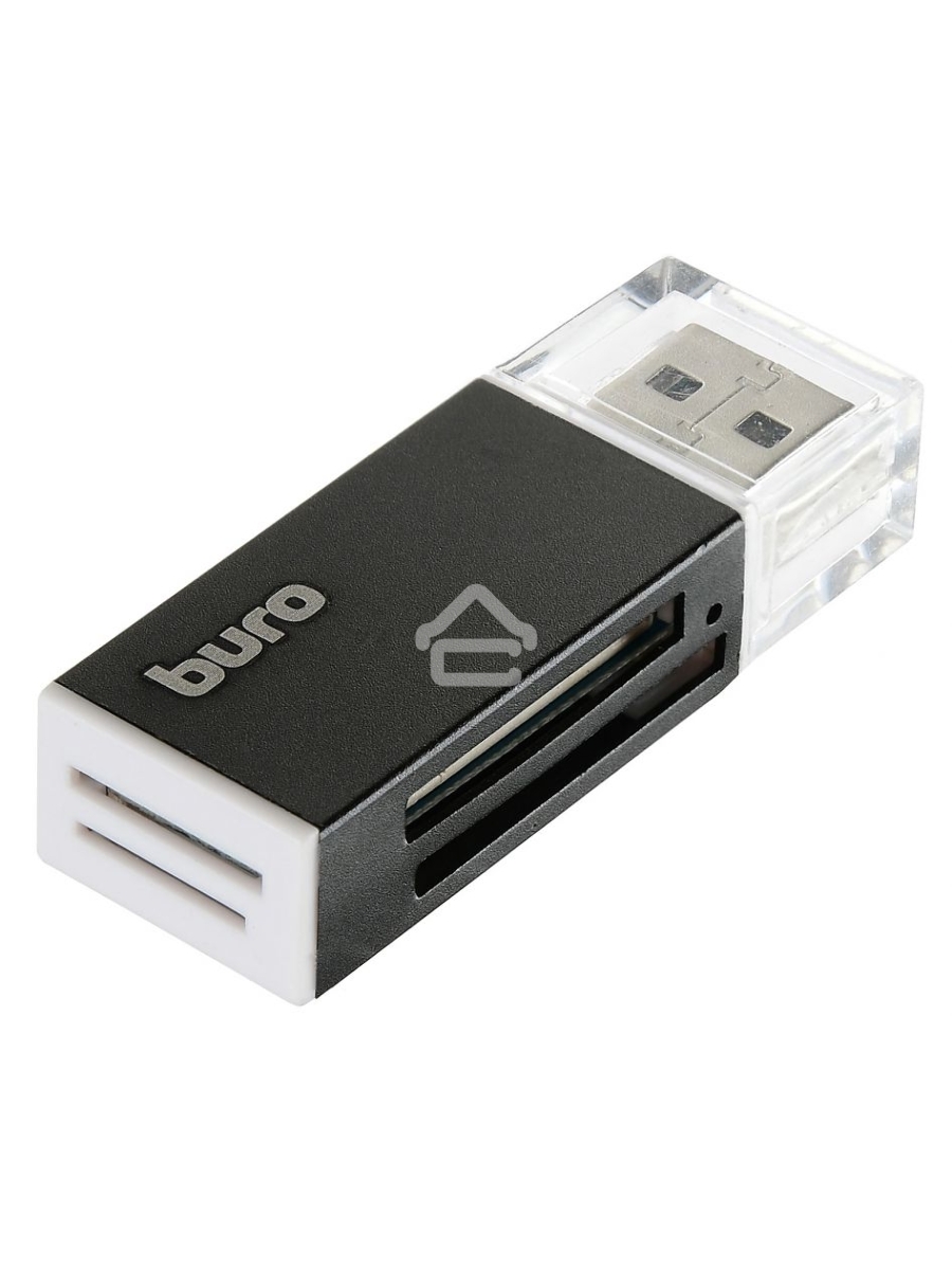Устройство чтения карт памяти USB2.0 Buro BU-CR-3104 черный