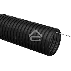 Труба гофрированная ПНД d20мм с зондом черный (уп.25м) ИЭК CTG20-20-K02-025-1