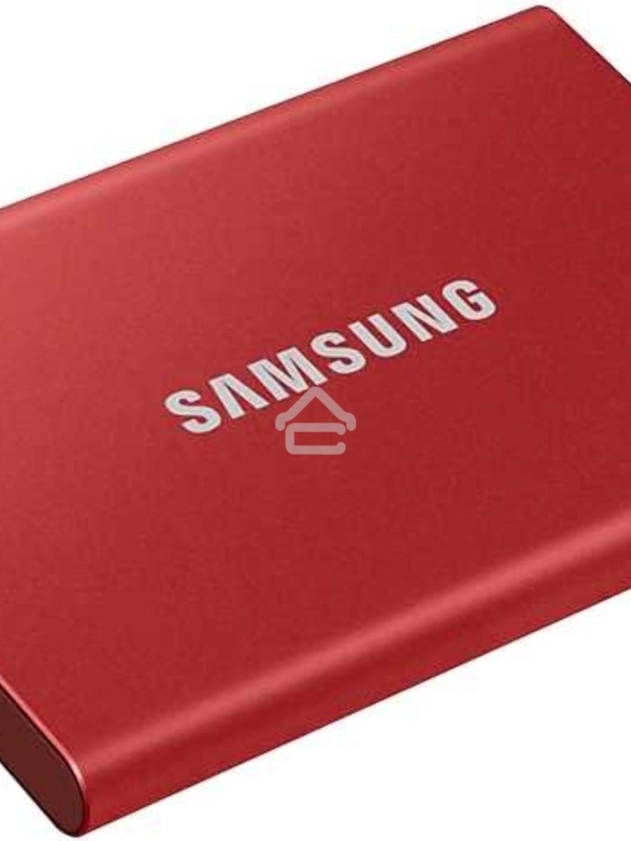 Твердотельный накопитель Samsung SSD 2TB T7, USB Type-C, R/W 1000/1050MB/s, красный