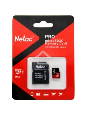 Флеш карта MicroSD card Netac P500 Extreme Pro 128GB, retail version w/SD adapter