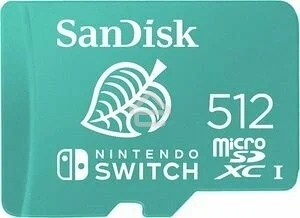 Флеш карта microSD 512Gb SanDisk microSDXC Class 10 UHS-I A1 C10 V30 U3 for Nintendo Switch 100/90 Mb/s