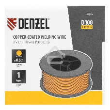 Омедненная проволока ER70S-6, диам. 0,8 мм, 1 кг, диам. катушки D100 Denzel