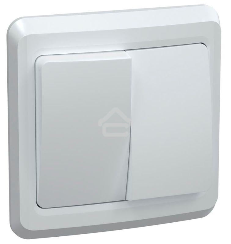 Выключатель 2-кл. СП Вега 10А IP20 ВС10-2-0-ВБ белый ИЭК EVV20-K01-10-DM