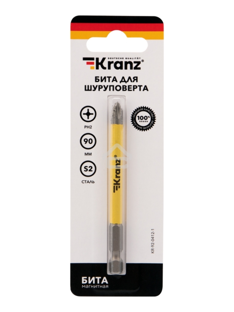 Бита для шуруповерта KRANZ PH2х90 мм