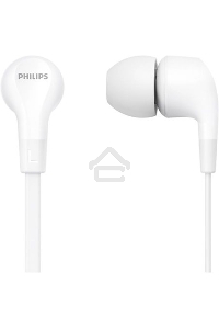 Гарнитура вкладыши Philips TAE1105WT/00 1.2м белый проводные в ушной раковине