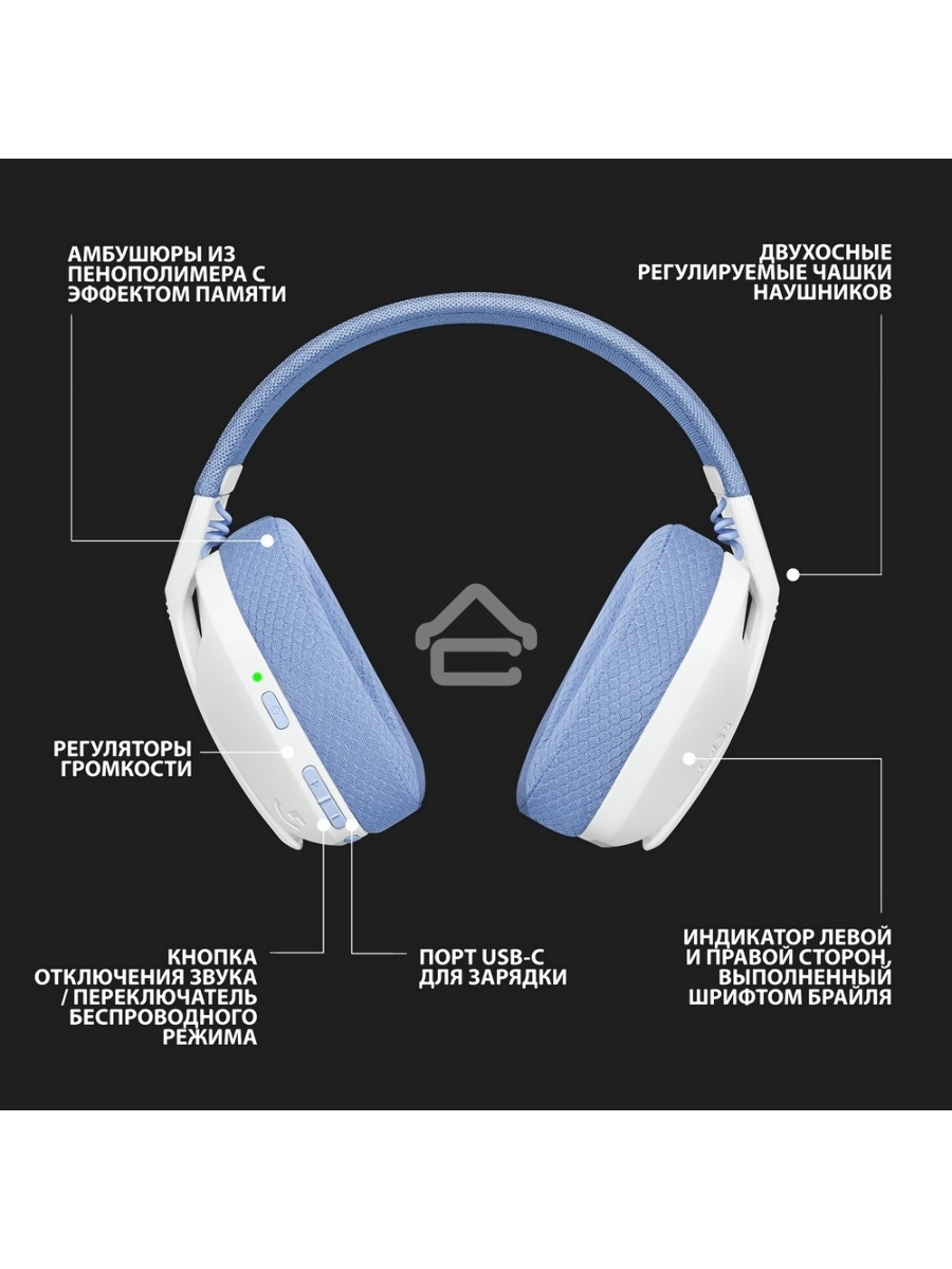 Гарнитура Logitech Headset G435 LIGHTSPEED Wireless Gaming  WHITE - Retail