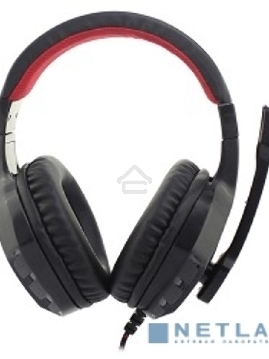 Наушники с микрофоном Oklick Phoenix HS-L320G черный/красный1.9м мониторы оголовье (NO-3000)