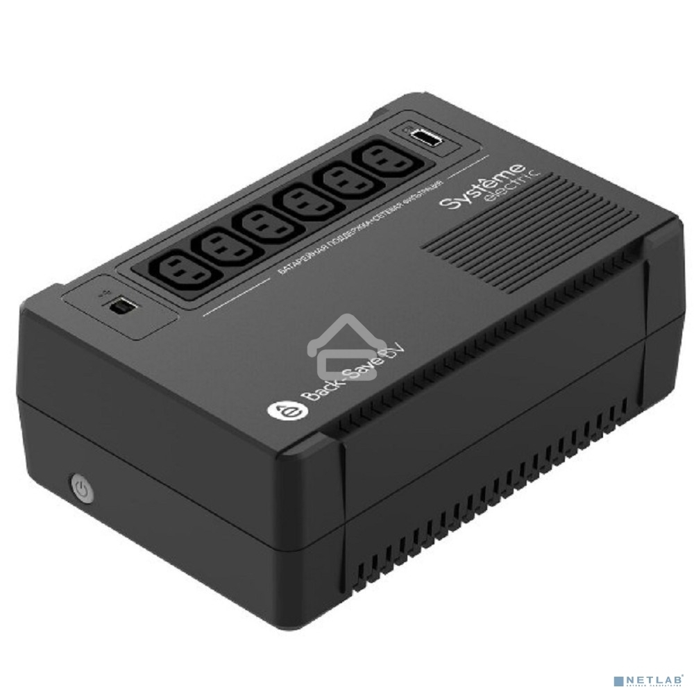 Источник бесперебойного питания Systeme Electriс Back-Save, 600VA/360W, 230V, Line-Interactive, AVR, 6xC13 Outlets, USB charge(type A), USB