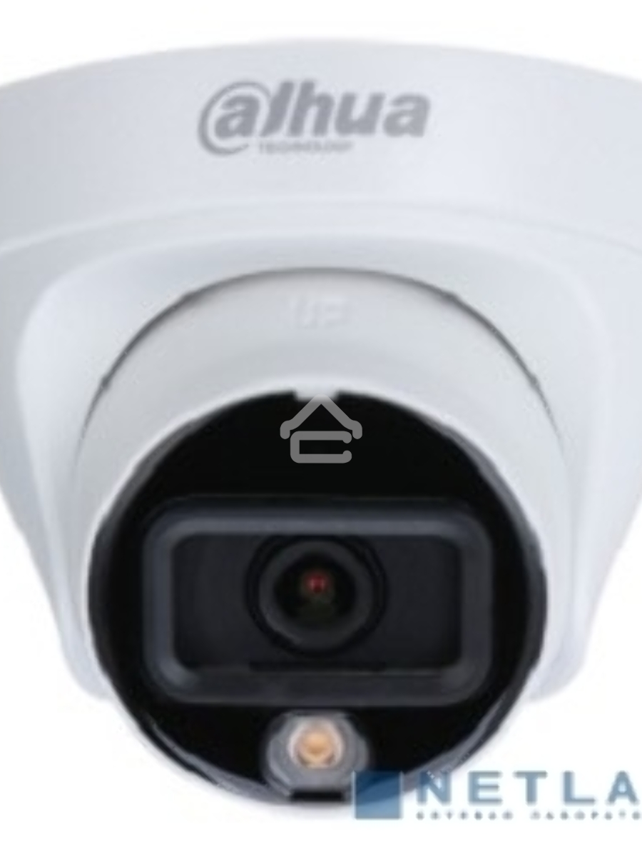 Уличная турельная IP-видеокамера FullColor DAHUA DH-IPC-HDW1239T1P-LED-0280B-S6 2Мп, 1/2.8” CMOS, объектив 2.8мм, обнаружение людей, LED 30м, IP67, металл/пластик