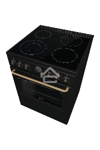 Электрическая плита Gorenje GECS6B71CLB черный стеклокерамика (без крышки)