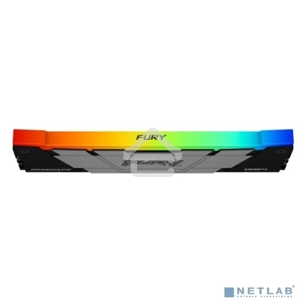 Оперативная память Kingston Fury Renegade, DDR4, 32GB (2x16GB), 3200MHz, CL16, DIMM, с радиатором, RGB, серебристый/черный