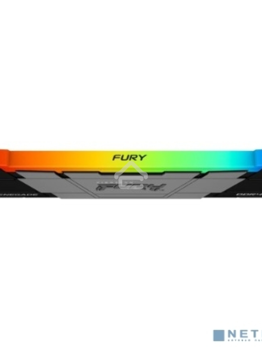 Оперативная память Kingston Fury Renegade, DDR4, 32GB (2x16GB), 3200MHz, CL16, DIMM, с радиатором, RGB, серебристый/чёрный