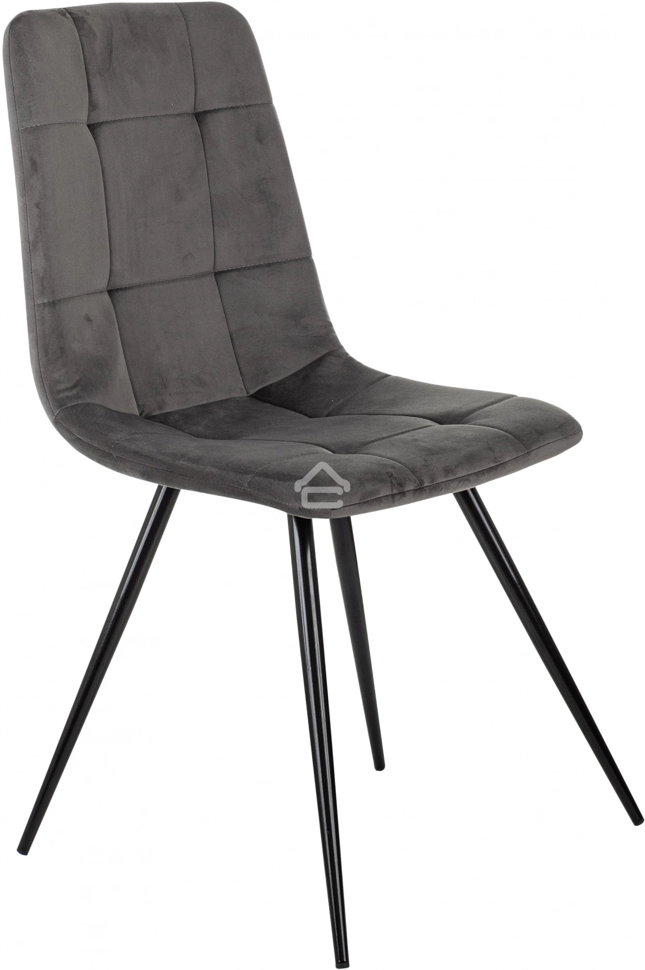 Стул для дома Бюрократ CH-K1 т.серый Holland 18 металл черный на ножках (CH-K1_1/HL18)