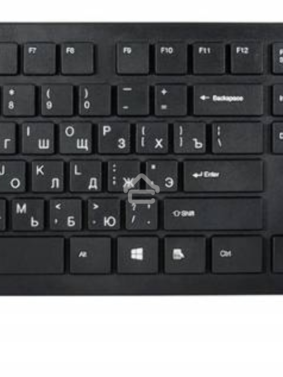 Клавиатура + мышь Oklick 250M клав:черный мышь:черный USB беспроводная slim