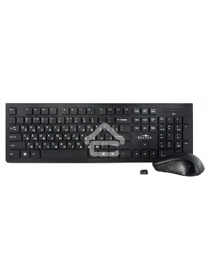 Клавиатура + мышь Oklick 250M клав:черный мышь:черный USB беспроводная slim