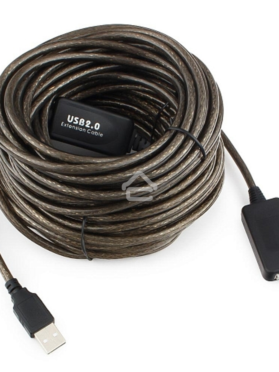 Кабель удлинитель USB 2.0 активный Cablexpert UAE-01-15M, AM/AF, 15м