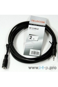 Кабель удлинительный Telecom 3.5 Jack (M) - 3.5 Jack (F), стерео, аудио, 2м <TAV7179-2M>