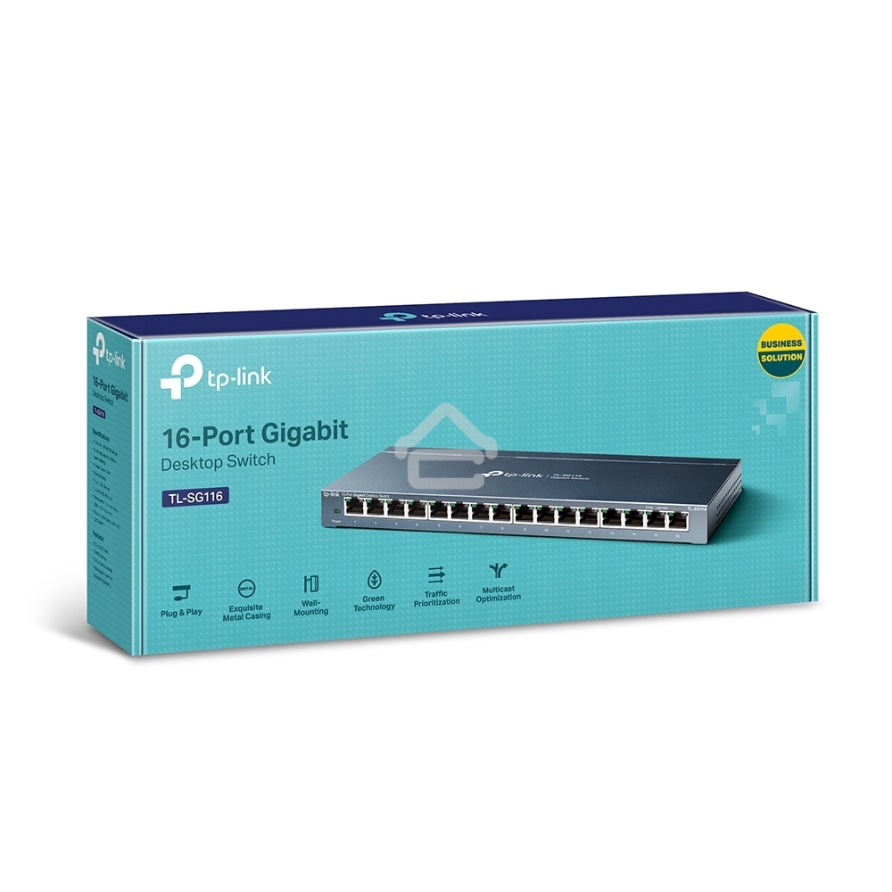 Коммутатор TP-Link TL-SG116 16-портовый гигабитный настольный коммутатор