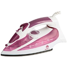 Утюг ВАСИЛИСА У3-2000 белый с сиреневым (2000Вт. Тефлоновое покрытие подошвы. Индикатор нагрева утюга. Терморегулятор. 3 режима: сухое глажение, отпаривание, разбрызгивание воды. Возмож-ть регулировки степени отпаривания /вертикального отпаривания. Парово