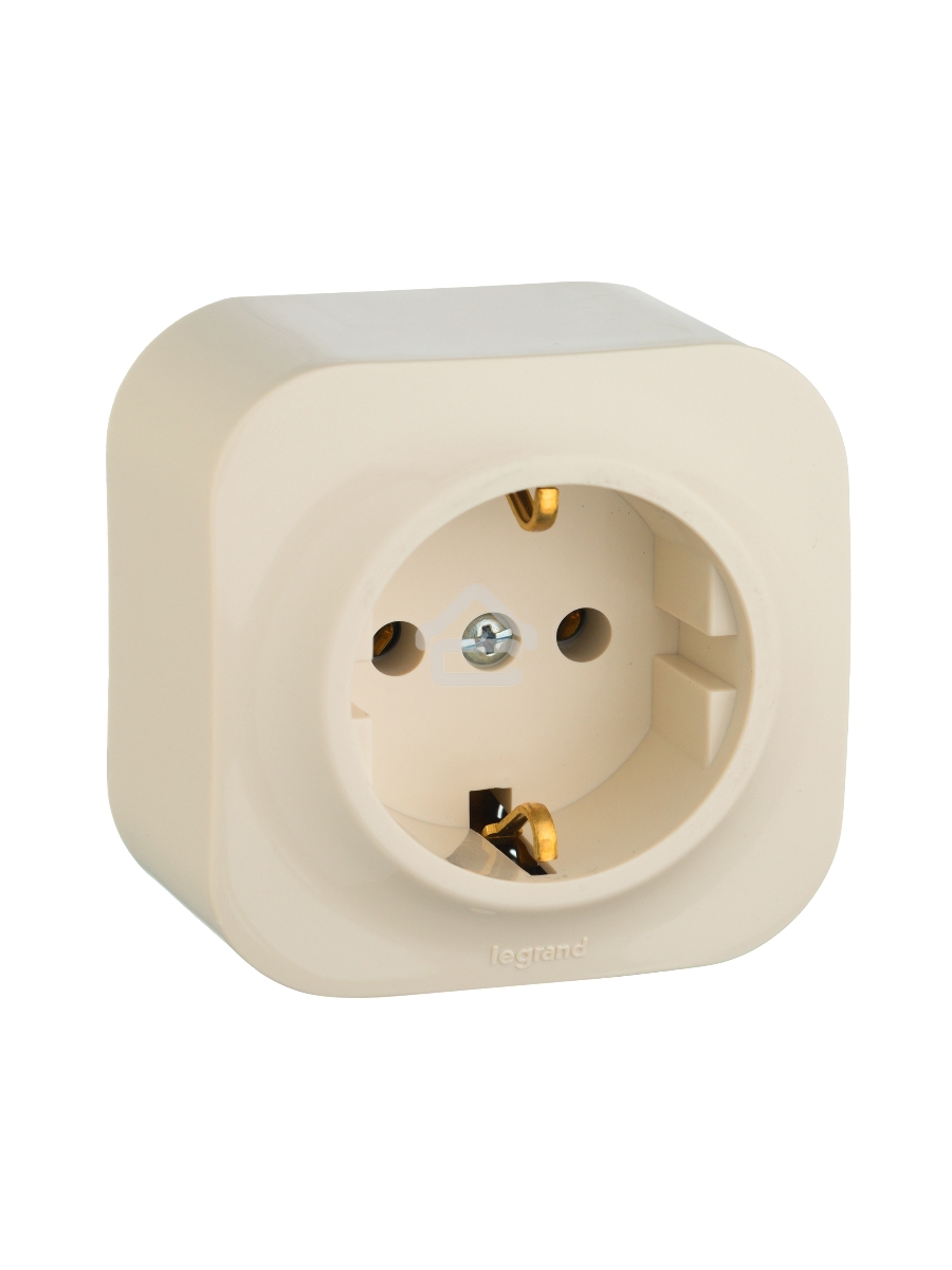 Розетка Legrand 782241 с заземлением без шторок (Слоновая кость)