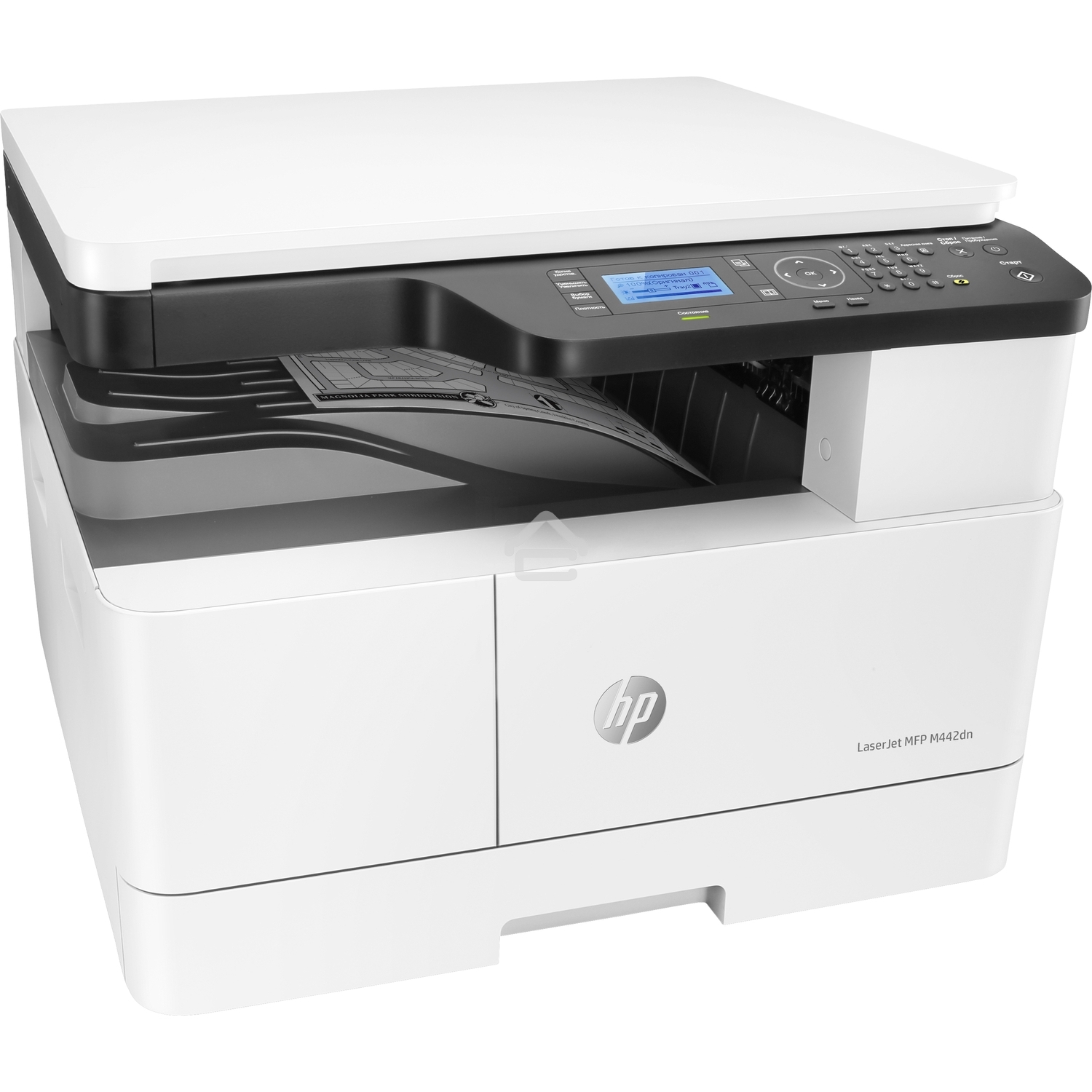 МФУ лазерный HP LaserJet M442dn (8AF71A), A3, ч/б, печ. до 24 стр/мин. (А4) до 13 стр/мин. (А3), 1200 x 1200 dpi (печать) 600x600dpi (скан.), USB, RJ-45