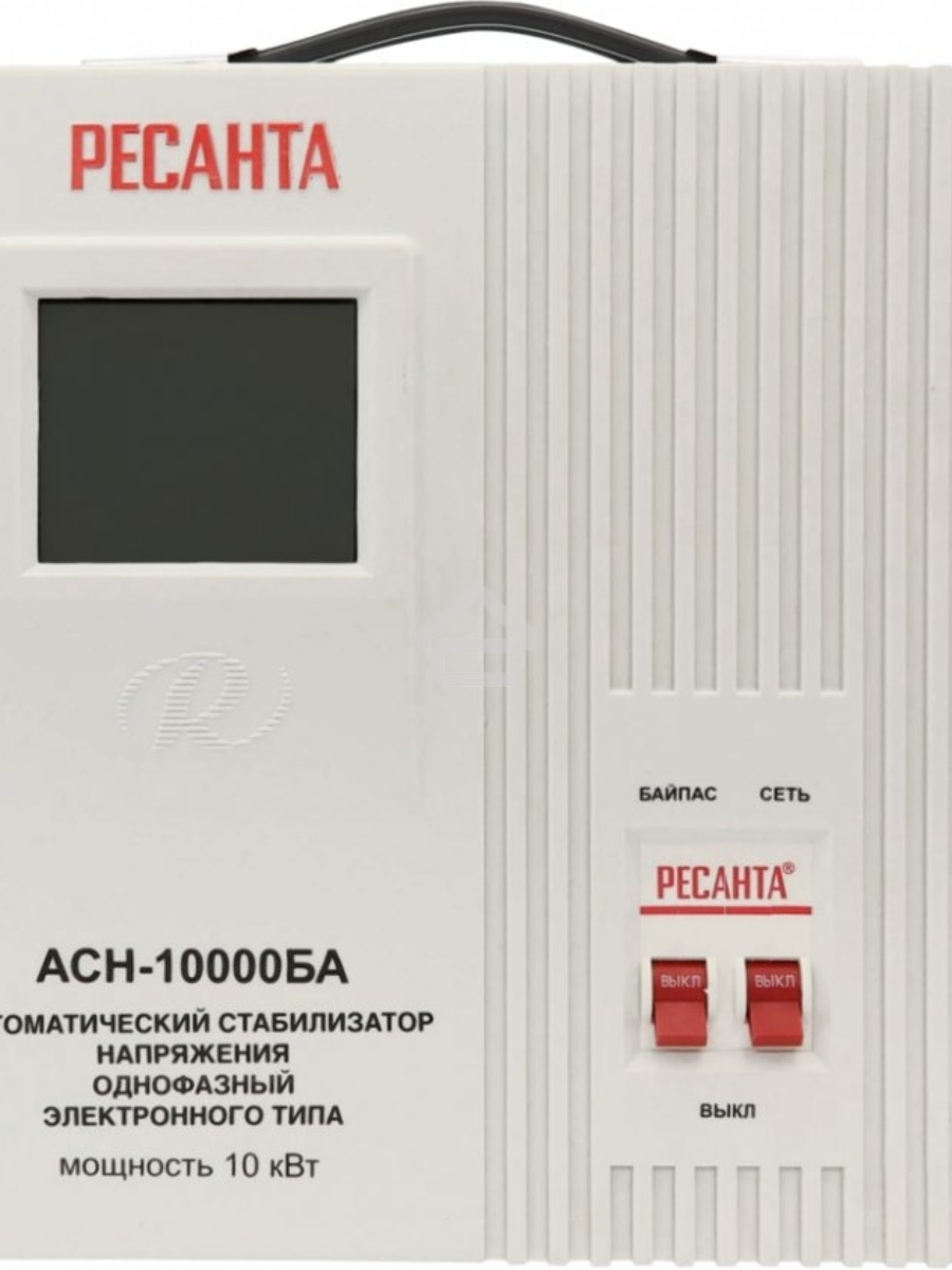 Стабилизатор напряжения Ресанта АСН-10000БА однофазный серый (63/6/40)