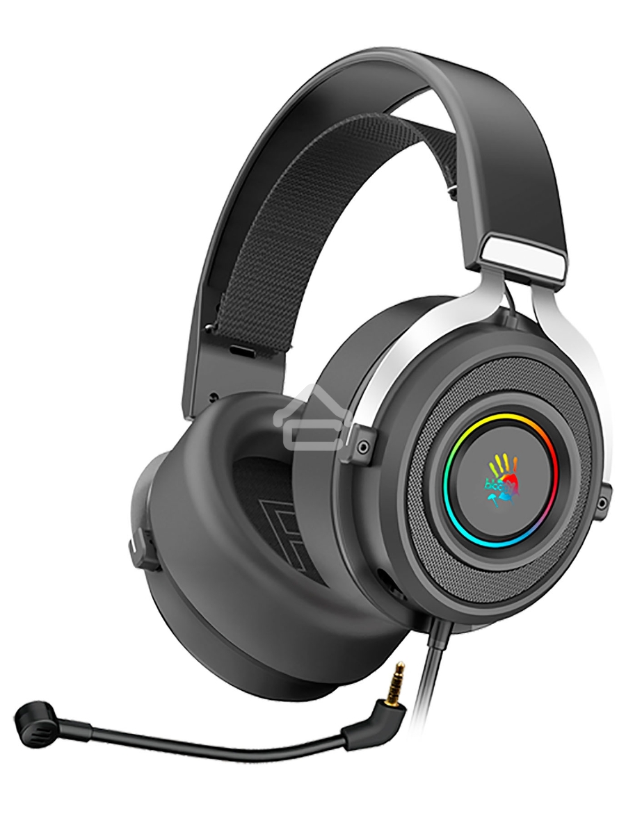 Наушники с микрофоном A4Tech Bloody G535 черный/серебристый 2м мониторные USB оголовье (G535 (BLACK+SILVER) USB)