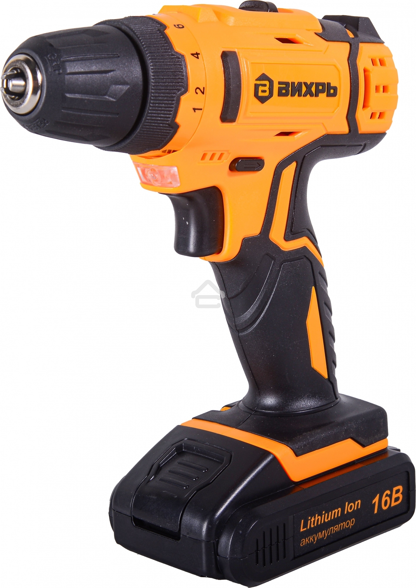 Дрель-шуруповерт аккумуляторная Вихрь ДА-16Л-2КА 72/14/49, Аккумуляторная, 16В, 2 АКБ, Кейс
