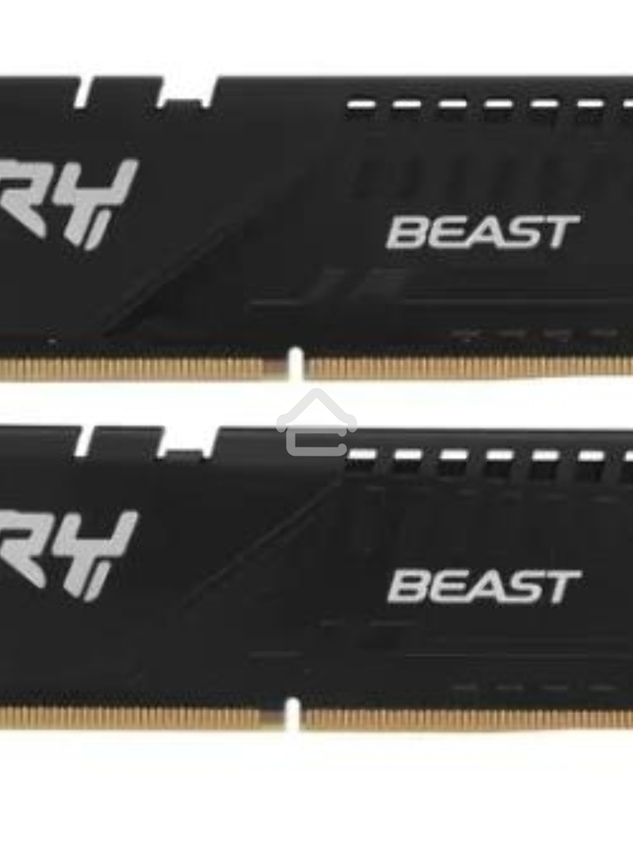 Оперативная память Kingston Fury Beast, DDR5, 64GB (2x32GB), 5600MHz, CL40, DIMM, радиатор, чёрный