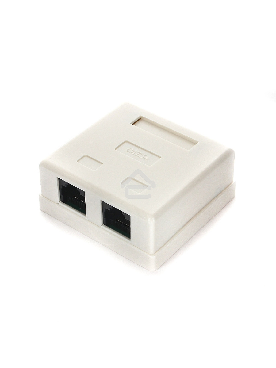 Розетка GEMBIRD NA214 RJ-45 кат.5e внешняя 2 порта, 110&Krone