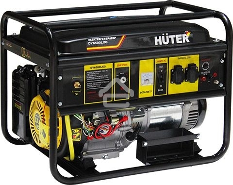 Электрогенератор бензиновый гибридный Huter DY6500LXG, 5 кВт, 71 дБ, 75 кг