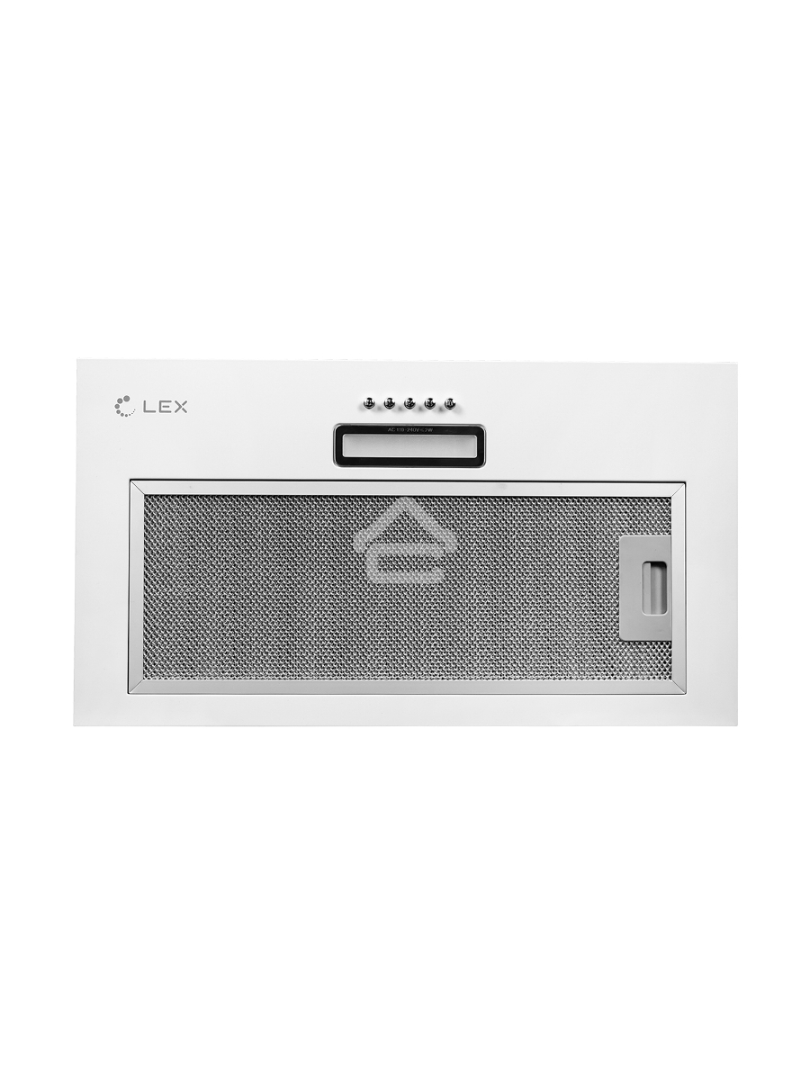 Вытяжка встраиваемая LEX GS Bloc LIGHT 600 белый управление: кнопочное (1 мотор)