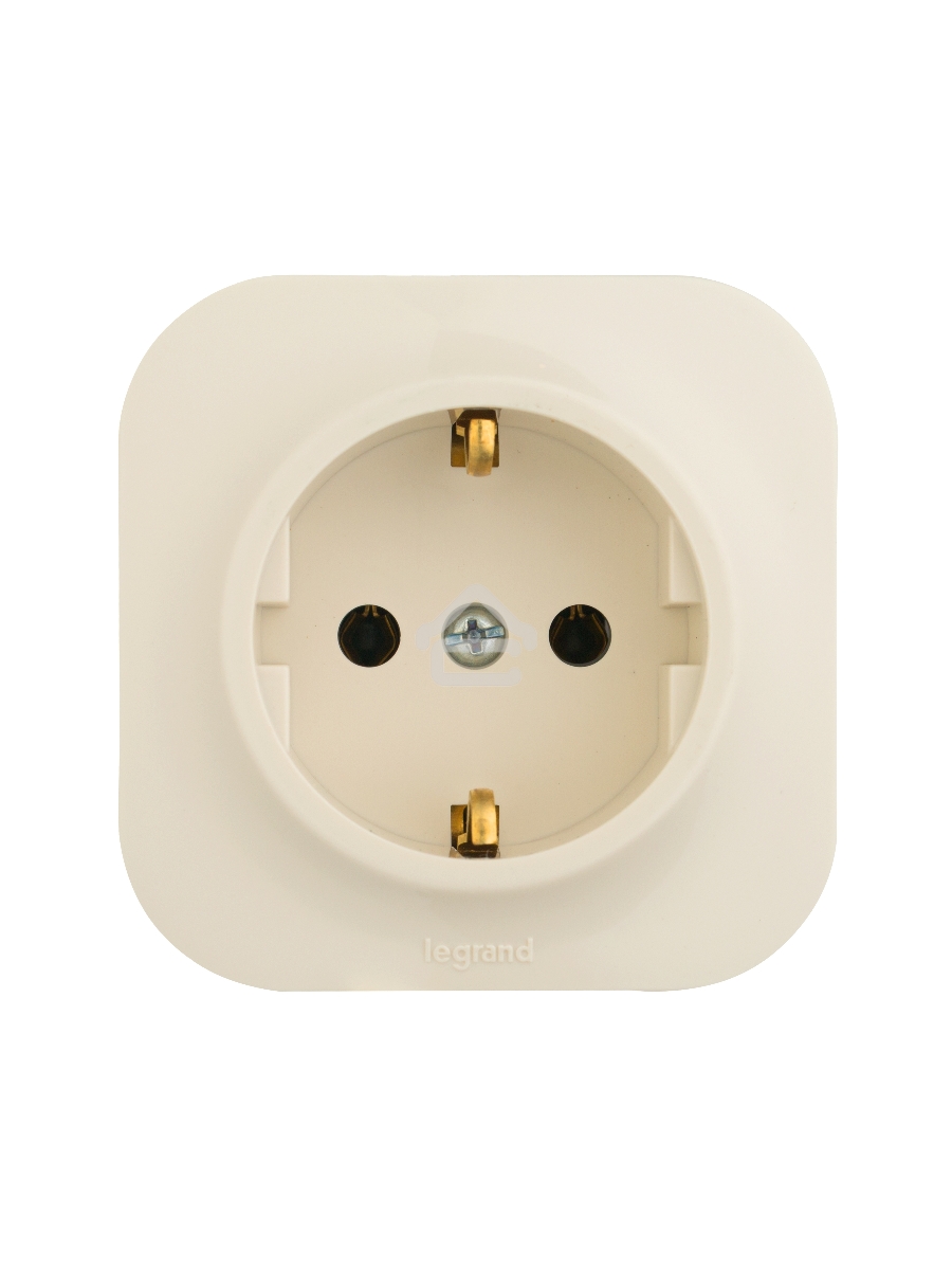 Розетка Legrand 782241 с заземлением без шторок (Слоновая кость)