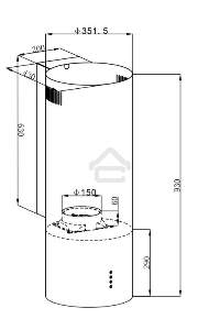 Вытяжка Maunfeld LEE WALL 35 черный