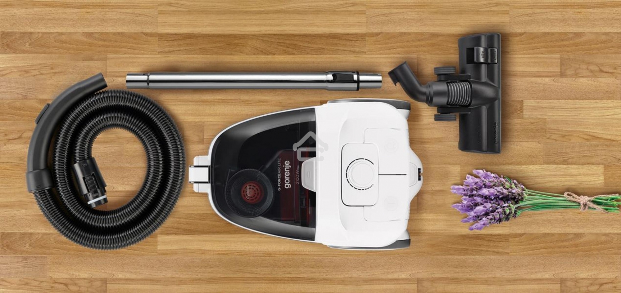 Пылесос Gorenje VC2101GALWCY белый/черный, 300/2100 Вт, уборка сухая, пылесборник контейнер, 3.3 л