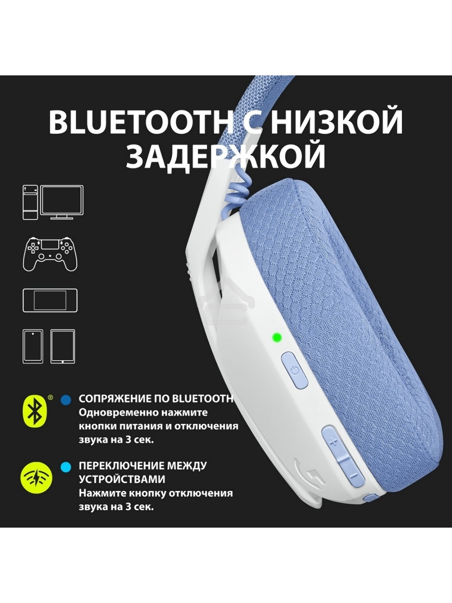 Гарнитура Logitech Headset G435 LIGHTSPEED Wireless Gaming  WHITE - Retail