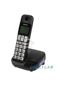Телефон беспроводной (DECT) Panasonic KX-TGE110RUB черный АОН