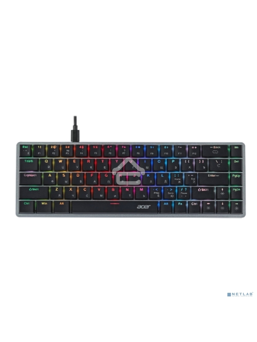Клавиатура Acer OKW302 (ZL.KBDCC.01C) проводная, USB, серебристый