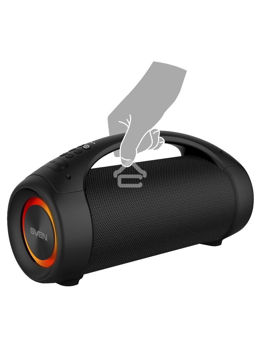 Колонки Sven 370 2.0 чёрные (2x2W, USB, RGB подсветка)