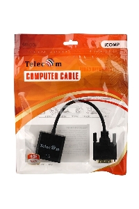 Кабель-переходник VCOM DVI-D 25M ---> VGA 15F  Telecom <TA491> Кабель-переходник DVI-D 25M ---> VGA 15F  Telecom <TA491>