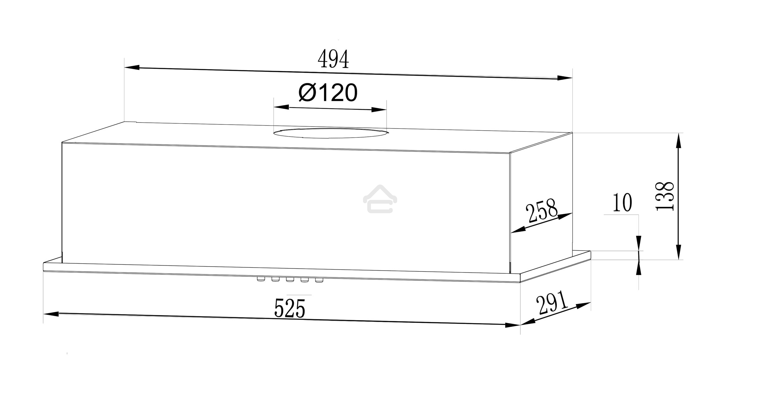 Вытяжка встраиваемая LEX GS Bloc LIGHT 600 белый управление: кнопочное (1 мотор)