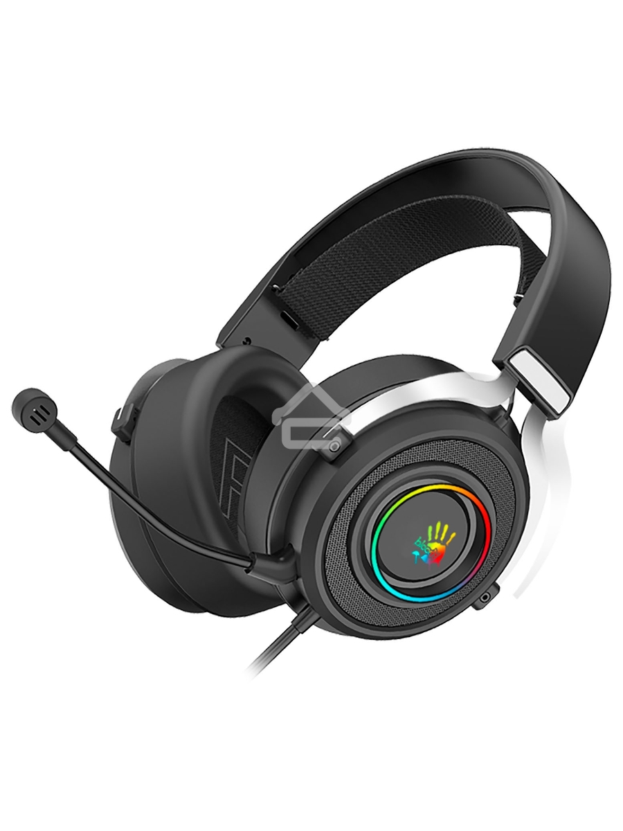 Наушники с микрофоном A4Tech Bloody G535 черный/серебристый 2м мониторные USB оголовье (G535 (BLACK+SILVER) USB)