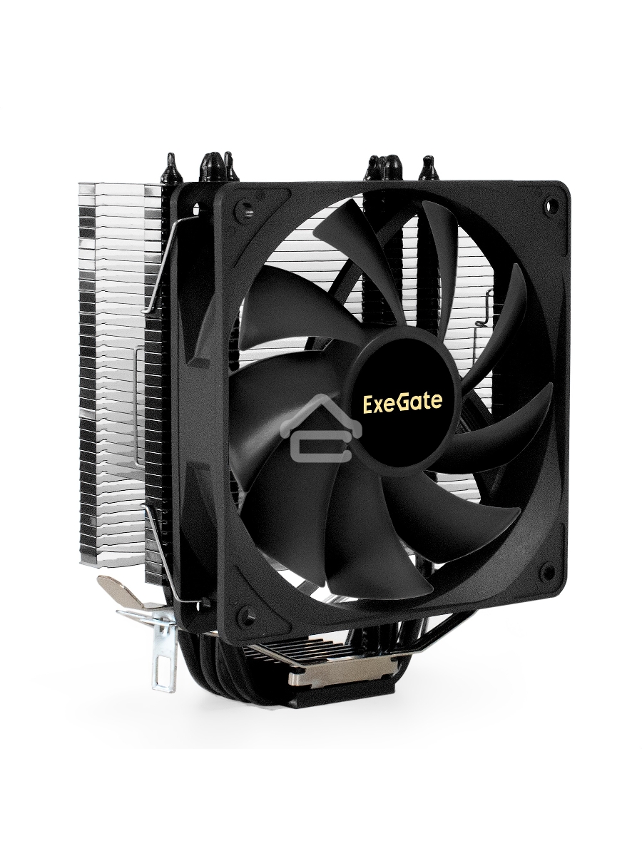 Кулер для процессора ExeGate Dark Magic EE400XL-PWM черный, 120 мм, алюминий/медь, 2400 об/мин, 37 дБ, 4 pin, 140 Вт, 155 мм