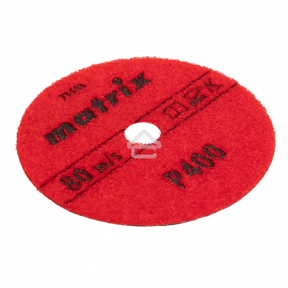 Алмазный гибкий шлифовальный круг Matrix, 100 мм, P 400, сухое шлифование, 5 шт.