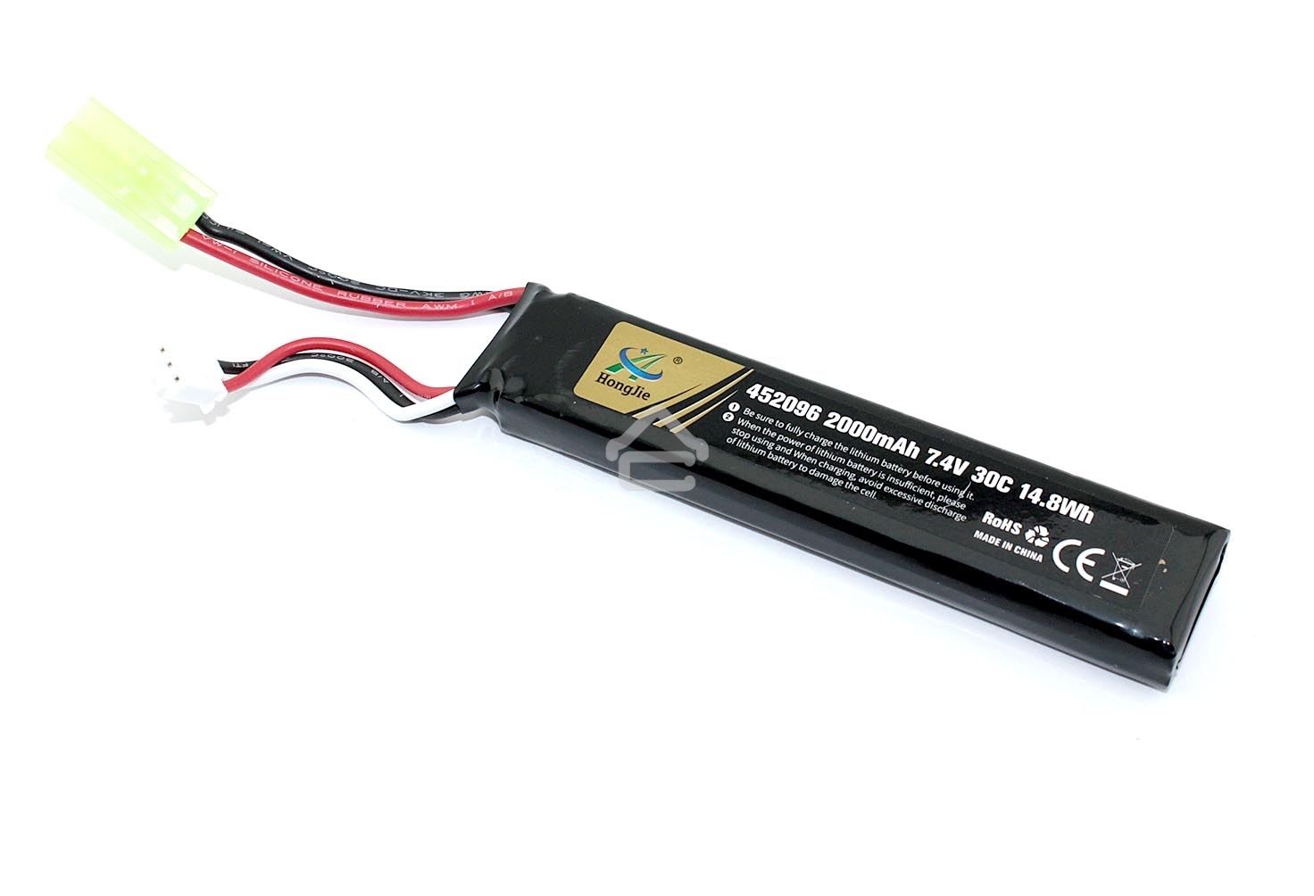 Портативный аккумулятор Li-Pol 7.4V 452096 2000mAh разъем mini Tamiya plug