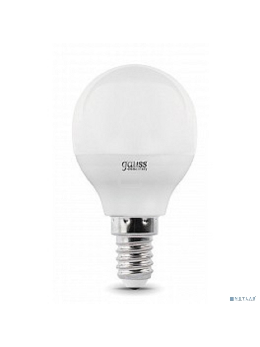 Лампа GAUSS LED Elementary Globe 6W E14 2700Kарт.LD53116